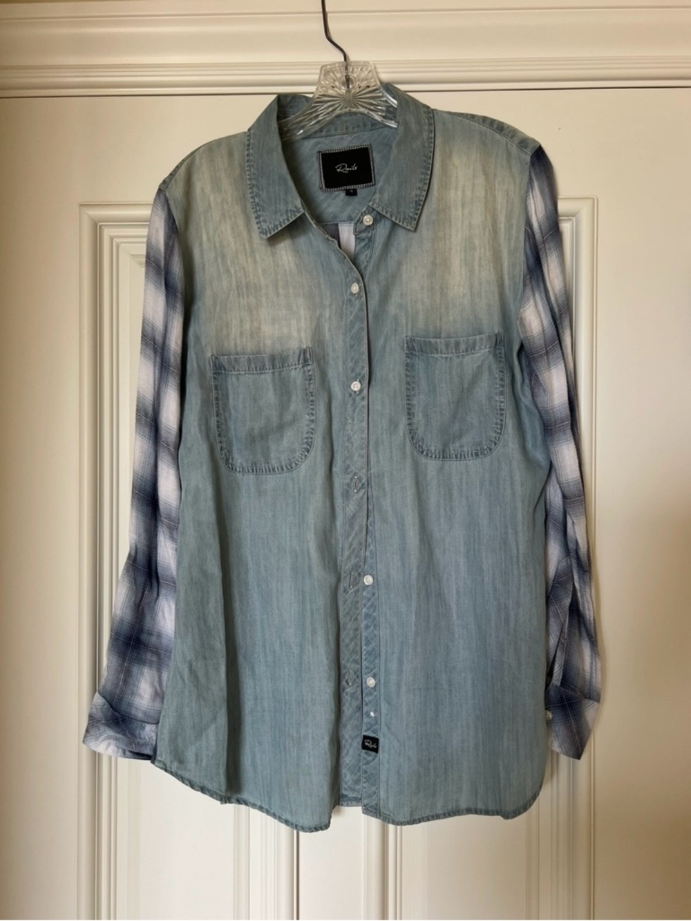 RAILS denim/flannel button down shirt